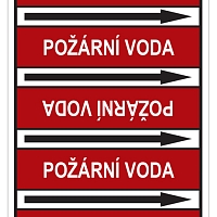 Značení potrubí, požární voda